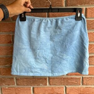 Edikted marble pattern blue mini skirt. M